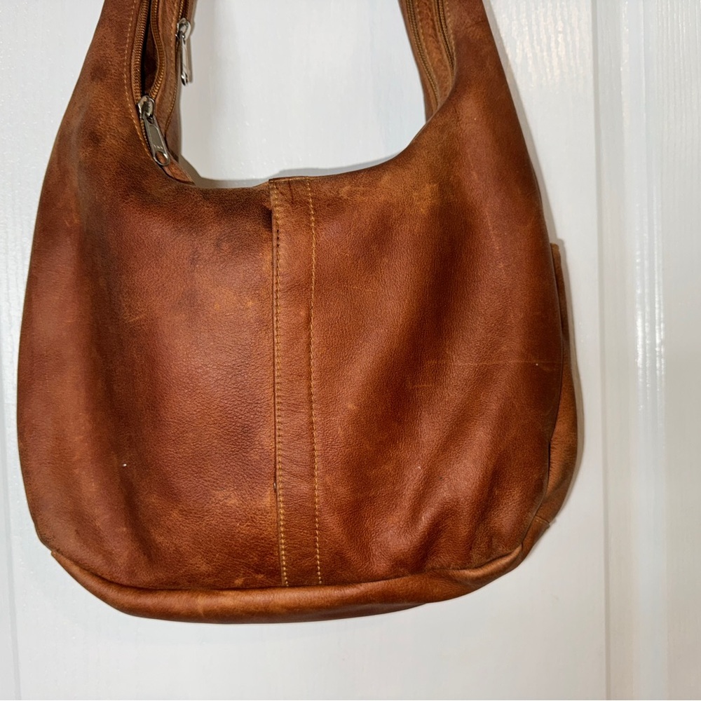 Brown Leather “Concealed Carry” handbag